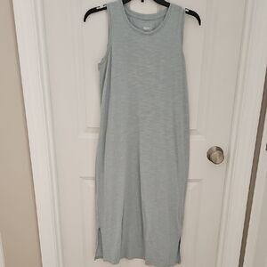 Sleeveless Green Maxi Dress